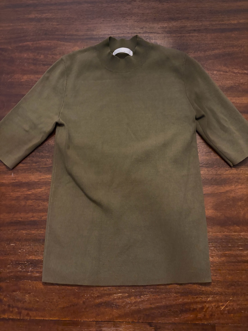 Oak + Fort Women’s Olive Green Mock Neck Knit Sweater Dress Size Small